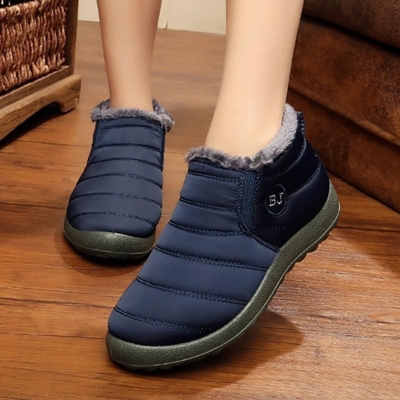 Women Men Winter Shoes Snow Boots Cotton Inside Keep Warm Waterproof Ankle Boots Waterproof Bottes