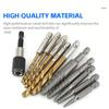 11Pcs Screw Extractor Metal Drill Bit Set Damaged Screws Remover Extractor Woodworking Tools Broken Bolt Water Pipe Extractor