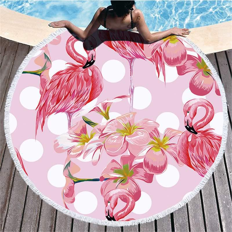 Flamingo Series Ultra-Fine Fiber Beach Towel & Indoor/Outdoor Mat