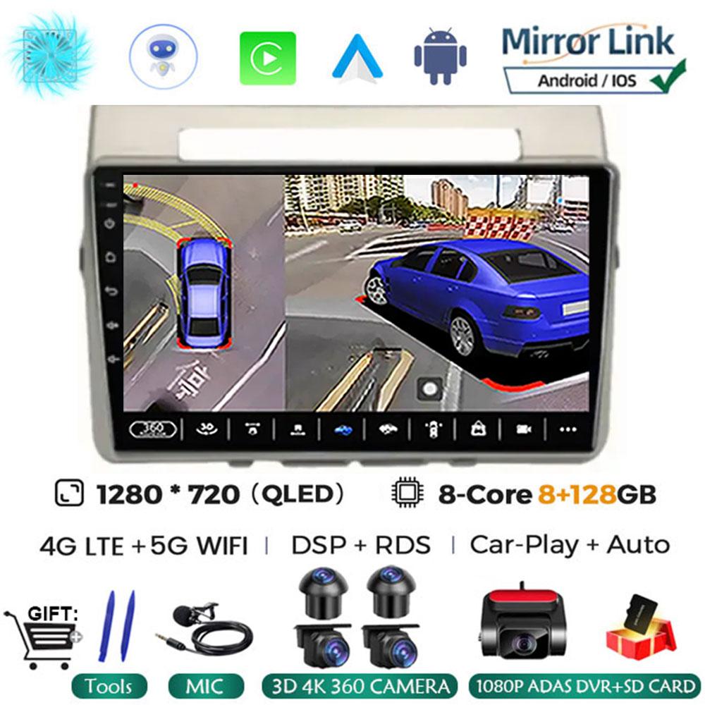 Автомагнитола Android 14 для Toyota Corolla Verso AR10 2004 - 2009 Мультимедийный плеер 2Din Carplay Стерео Головное устройство Аудио Wi-Fi 4G