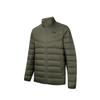 Solid Color Stand Collar Long Sleeve Down Jacket Men Outerwear Pine-Green 152447921-3