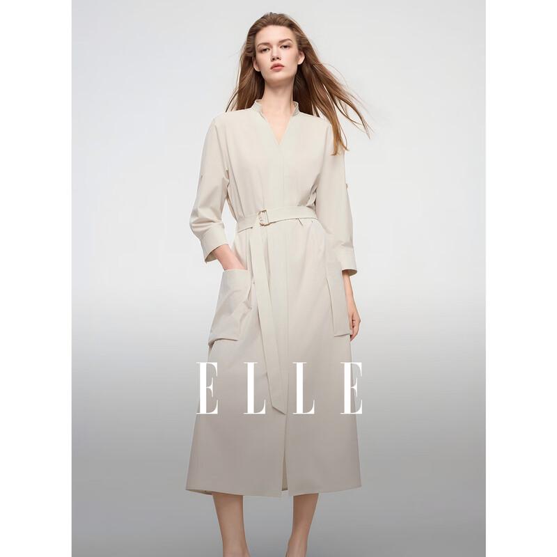 ELLE Рубашка-платье в французском стиле с V-образным вырезом