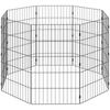Dog Playpen Expandable Folding Metal Fence 50x80cm Black