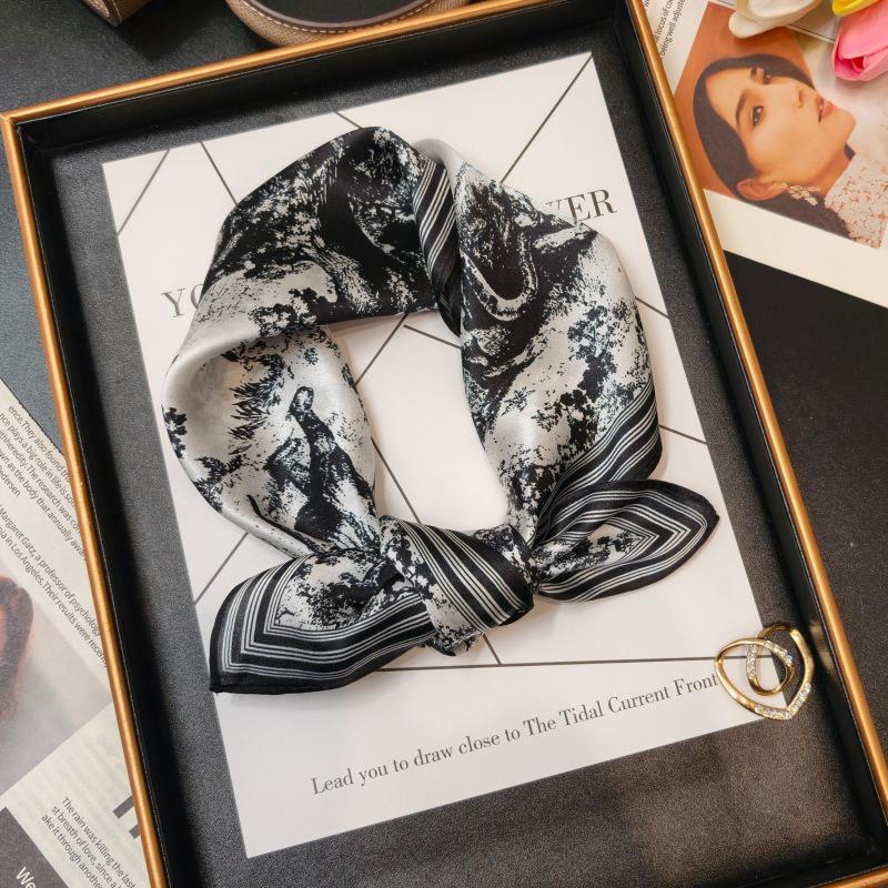 100% Mulberry Silk Small Square Scarf for Women - Versatile, Stylish Neckerchief for Spring & Autumn