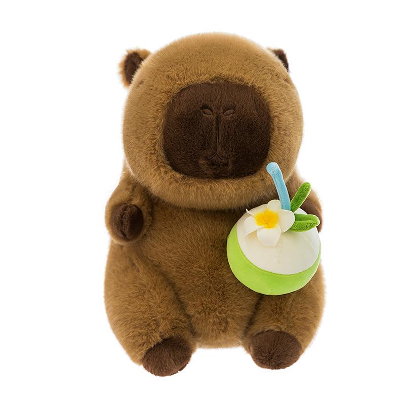 Cartoon Ice Cream Capybara Plush Toys Children's Birthday Gifts Coconut Milk Kapi Travel Souvenir Smoothie Dolls