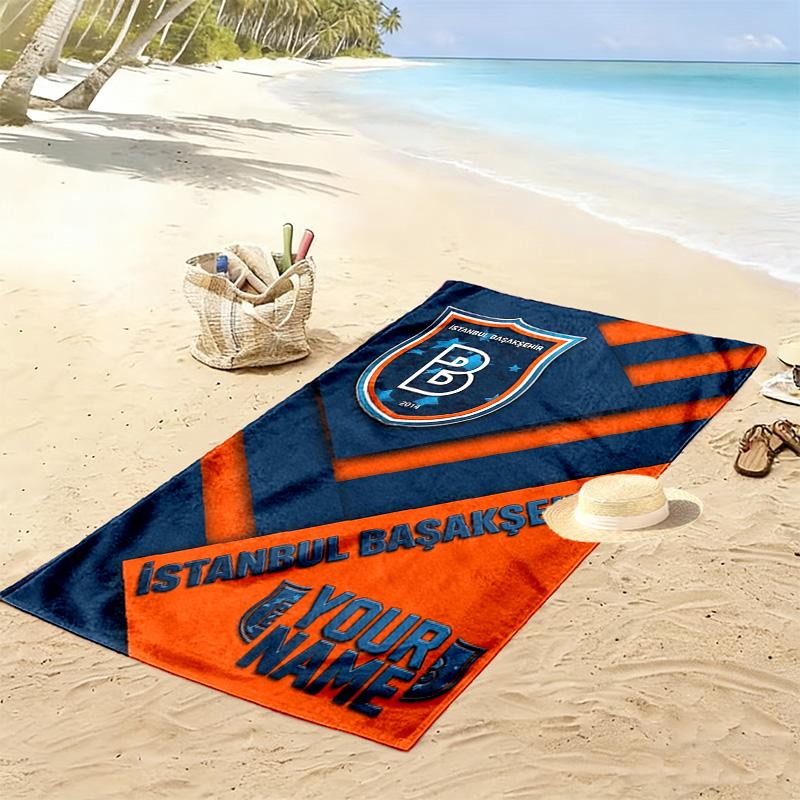 Name Custom Estambul Basaksehir Print Beach Towel, Large Soft Quick Dry Towel for Beach Camping Swimming