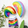 Rainbow Series Aluminum Foil Balloon Party Background Decoration Rainbow Stripes Flag Balloon Baby Shower Aluminum Film Balloon