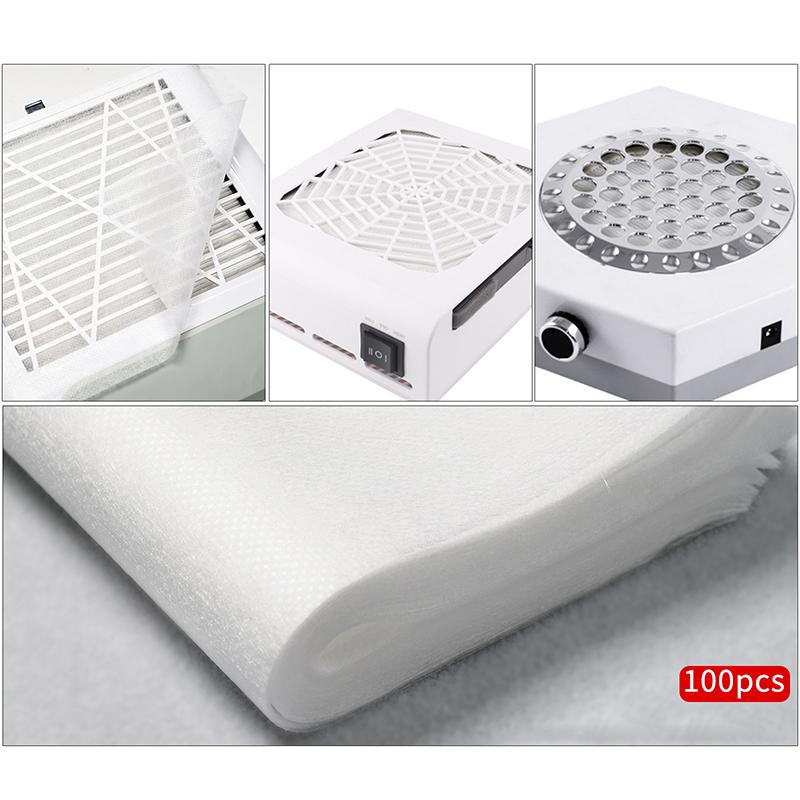 100 шт. Фильтровальная бумага для пылесоса для ногтей, пылезащитная, сменная фильтровальная бумага для пылесоса для ногтей, аксессуар для маникюрной машины