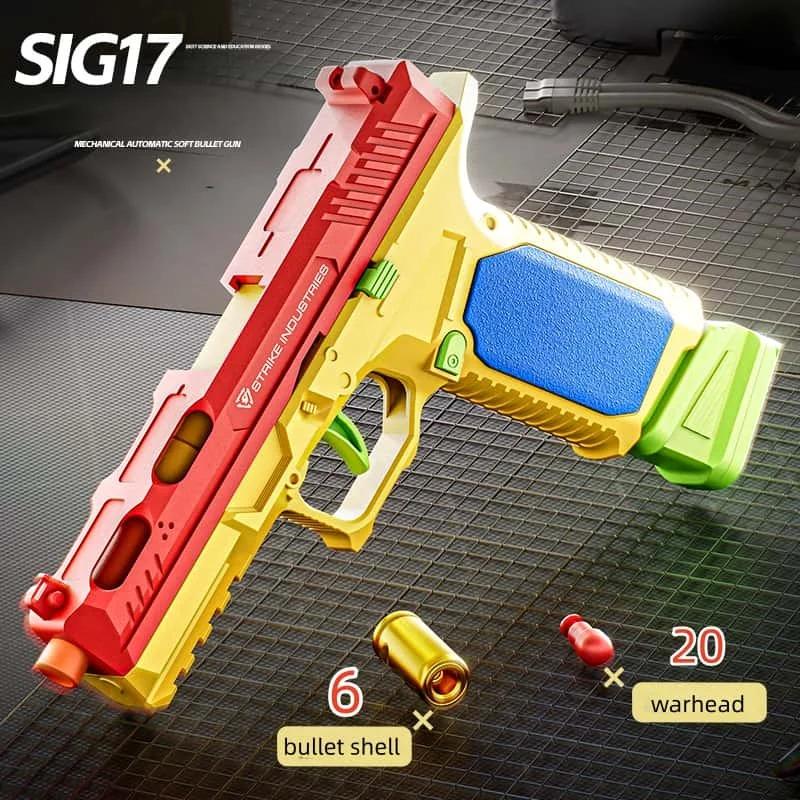 Нетоксичный пистолет для непрерывной стрельбы G17, игрушечный пистолет с мягкими пулями, игра Cs для детей и взрослых, популярный игрушечный пистолет