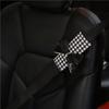 Car Seat Belt Shoulder Pad Bowknot Checkered Car Safety Belt Cover