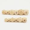 Childrenswear 10Pcs Wooden Geometric Hexagon Beads DIY Unpainted Teether Necklace Accessory