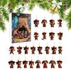 2D Акриловые Таксы Подвеска-Адвент-Календарь 24 дня Рождественский Календарь Обратного Отсчета Подвеска для Подвешивания на Елку Рождественский Подарок