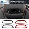 For Mercedes Benz SLK R172 2011-2015 2016 SLC 2016-2020 Car Seat Headrest Panel Interior Real Soft Carbon Fiber Trim Sticker.