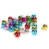 50Pcs Small Metal Bell Colourful Paint Christmas Jingle Bells Key Pendant Party DIY Beads