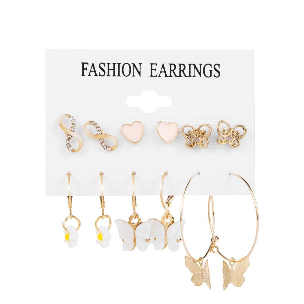 Винтажные золотые серьги-кольца, набор для женщин, круглые серьги-кольца, серьги-гвоздики, модные ювелирные изделия, подарки