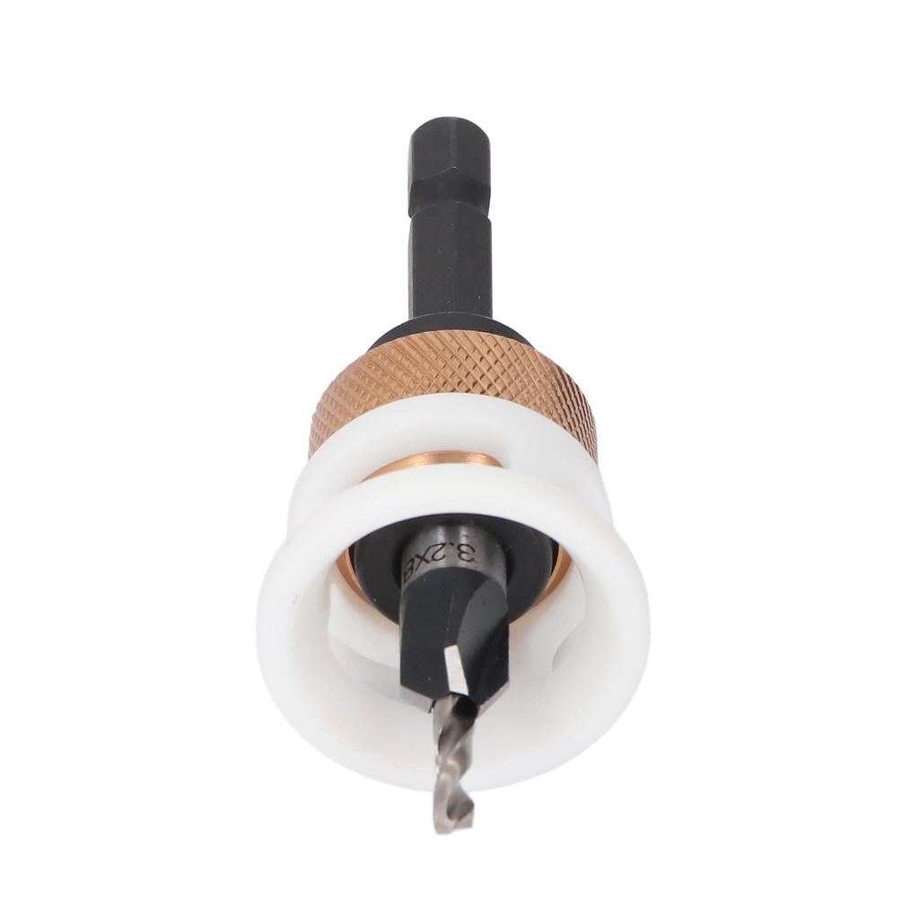 Countersink Drill Bit Set 4 Flute Aluminium Alloy Adjustable Depth Countersink Wood Drill Bit Set