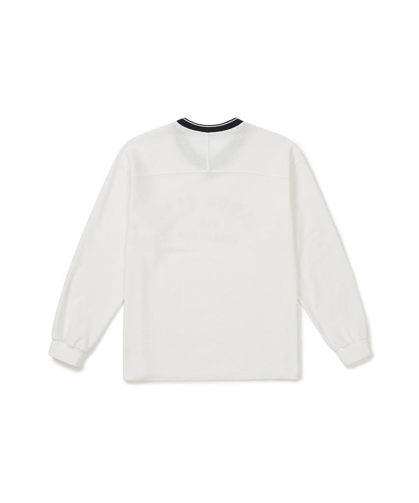 CLOVE [25Fw Clove] Cotton Mesh Rugby Shirt (White)