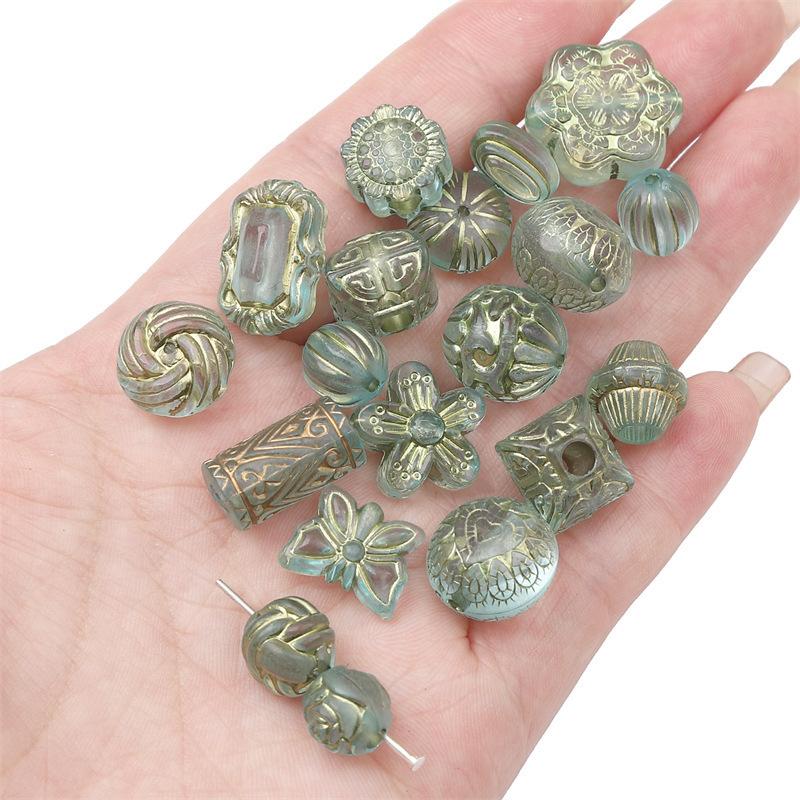 Акриловые прозрачные винтажные матовые золотые бусины ручной работы браслет ожерелье бусины бусины ювелирные изделия аксессуары подвески аксессуары