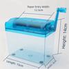 ABS Hand Shredder Hand Crank Mini Manual Shredder Transparent Eco-Friendly Documents Paper Cutting Tool Birthday Gift