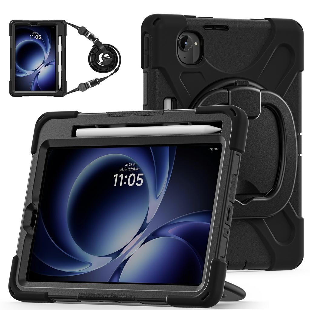 For Xiaomi Redmi K Pad Case with Shoulder Strap TPU+PC+Silicone Kickstand Tablet Cover