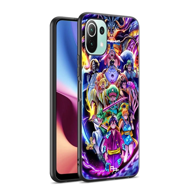 Anime Roronoa Zoro Phone Case For Xiaomi Mi 11 Lite NE 11i 10T 11T Pro A2 A3 Lite POCO F3 M3 M4 C31 X3 Pro NFC GT Black Cover