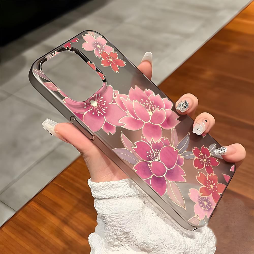 Mobile Phone Cases for iPhone 11 13 15 Pro Max 12 14 Pro Max Case iPhone 16 15 Plus 13 Pro 12 Frosted Texture Painted Cartoon Flowers