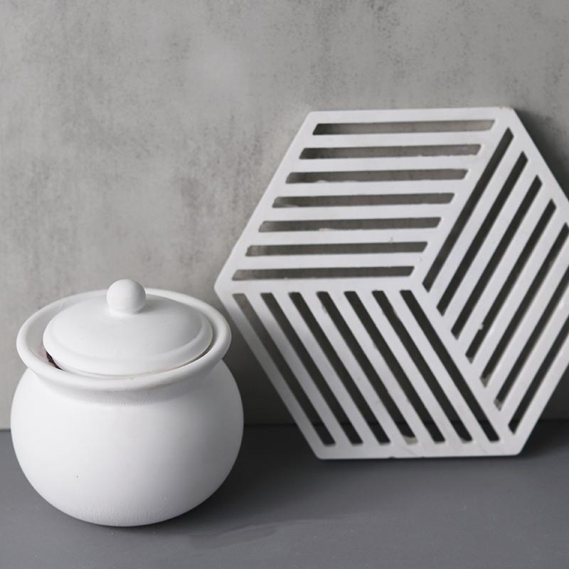 Круглая гипсовая банка для свечей своими руками, силиконовая форма с крышкой, форма из цементной смолы, банка для хранения вазы ручной работы, украшение для дома, ремесленные украшения