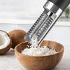 Electric Coconut Grater Machine Peeler Shredder Steel Rotating Blade with Stainless Handheld Spatula Easy One-Button Operation