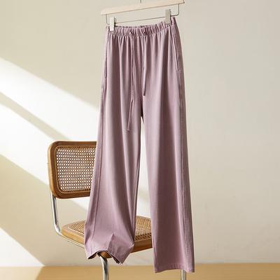 Весна Большой Размер Женская Одежда Полная Мм Эластичная Талия Широкие Брюки Высокая Эластичность Скрыть Полные Места Чтобы Выглядеть Стройнее Повседневные Брюки