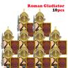 10 шт. MOC Средневековый замок Рыцари Римские солдаты Строительные блоки Военные Древний Египет Фигурки мумий Воин Стражник Оружие Кирпич