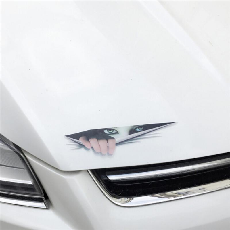 Funny 3D Peel Auto Rearview Decal Car Body Decorative Waterproof Stickers Pvc