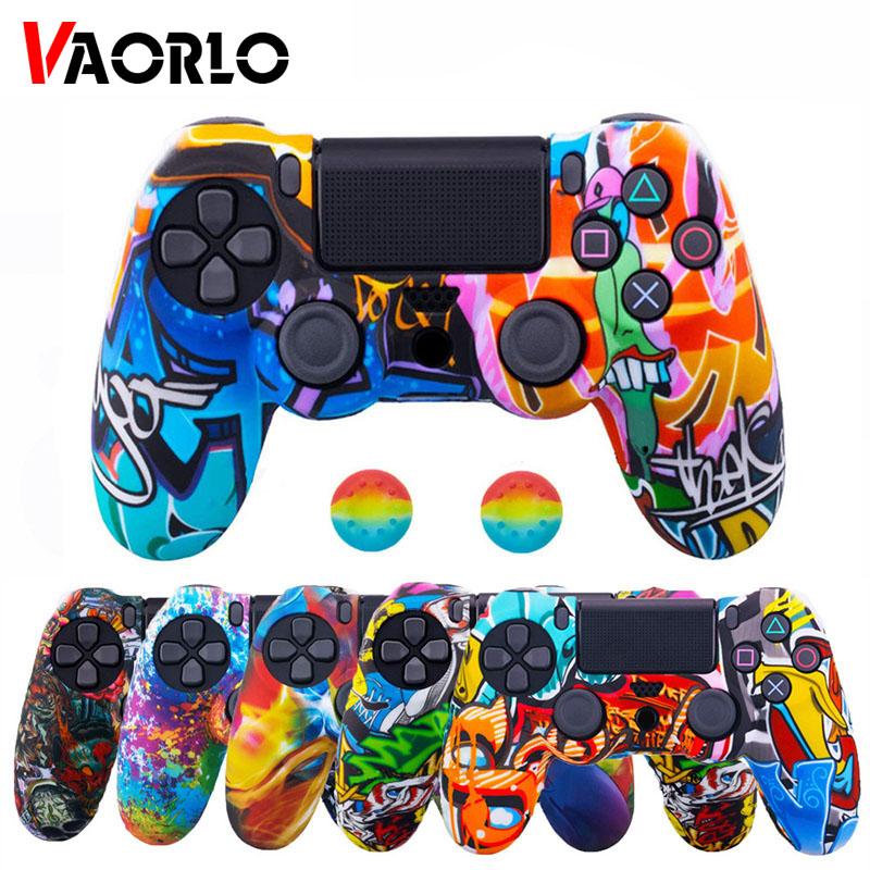 VAORLO Силиконовый защитный чехол для контроллера SONY Playstation 4 PS4, резиновый защитный чехол для PS 4, джойстик, чехол для геймпада