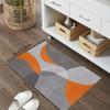1 шт. 1 см утолщенный оранжевый серый абстрактный коврик для двери мягкий фланелевый коврик для входной двери для домашнего декора противоскользящий ковер впитывающий воду коврик для кухни и ванной