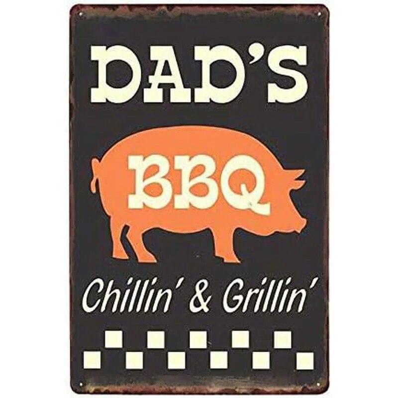 Винтажные предупреждающие таблички для зоны барбекю, барбекю для папы, металлические жестяные таблички, плакаты, настенные декоративные таблички для домашних баров, кафе, клубов, ретро-плакаты, таблички