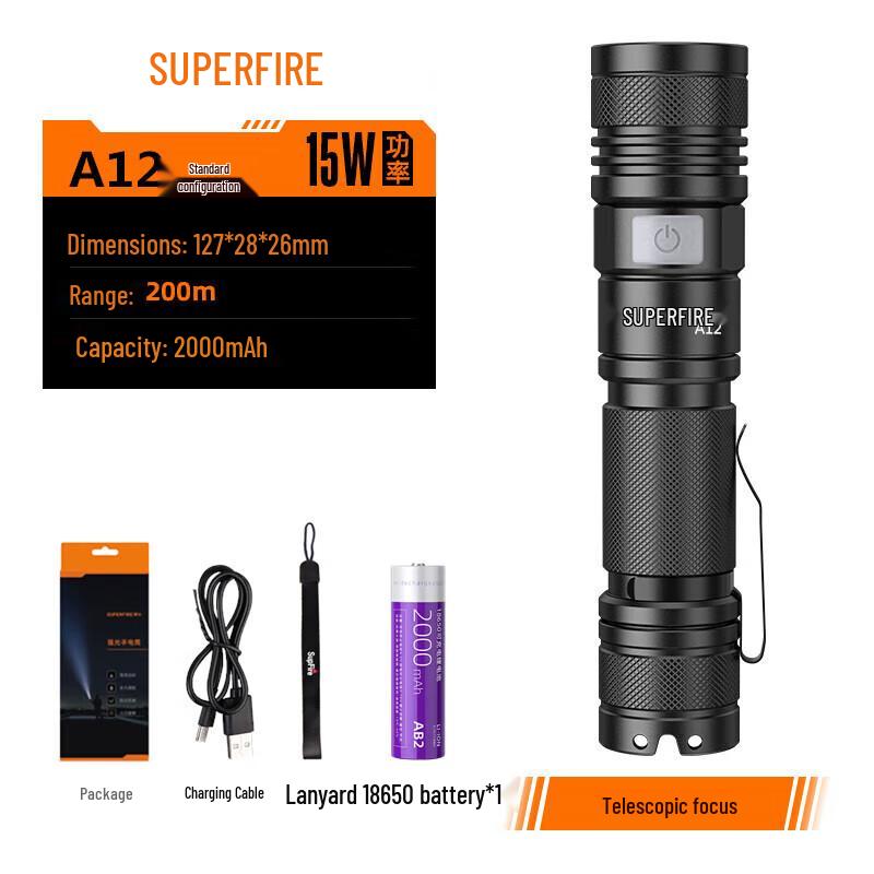 SupFire A12 Industrial Strong Light Flashlight