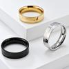 Простое унисекс глянцевое матовое несоответствующее геометрическое кольцо из титановой стали для мужчин и женщин, свадебное украшение, цветное парное кольцо на палец