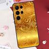 Золотой чехол с цветочным узором для Samsung Galaxy S20 FE S21 S22 S23 Ultra S9 S10 Note 10 Plus Note 20 Ultra