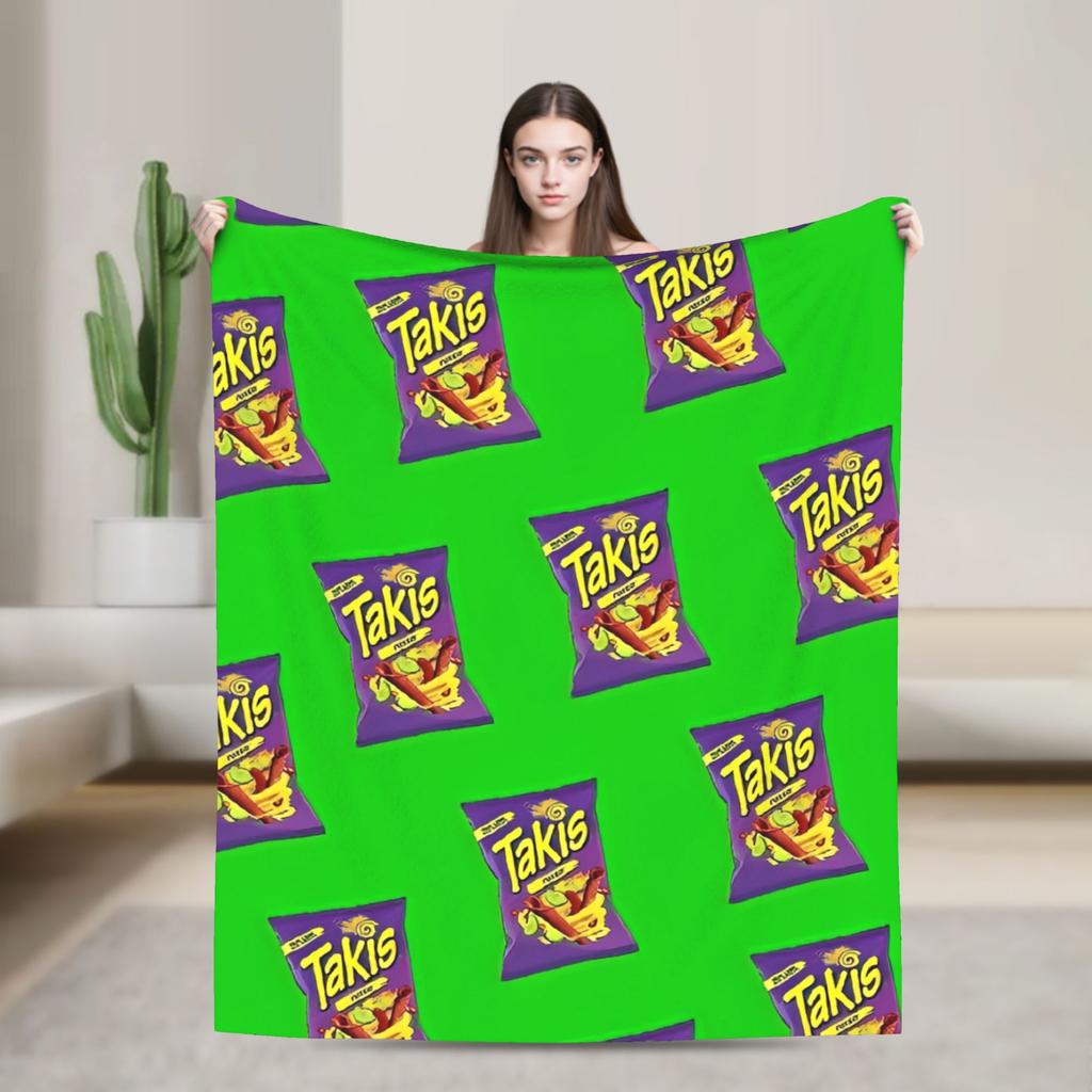 Takis Chili Chips Blanket Super Warm Print Plush Throw Blanket For Living Room Picnic Flannel Bedspread Bed Cover