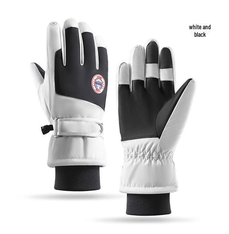 Зимние теплые лыжные перчатки: Плотные, нескользящие, брызгозащищенные перчатки для сенсорных экранов для активного отдыха