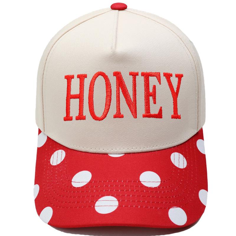 HONEY truck driver hat embroidery retro color matching baseball cap European and American men's and women's casual outdoor hat