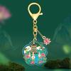 Изысканный брелок в китайском стиле, металлический брелок для ключей автомобиля, личность, винтажная подвеска в виде цветка, ремесла, подарок