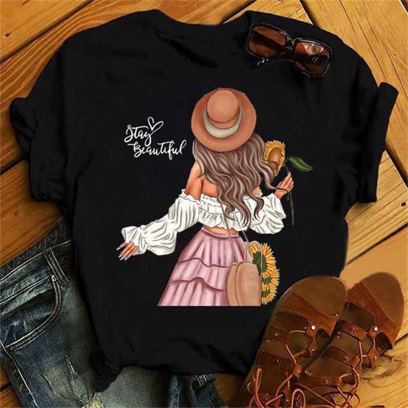 3d Printing Pattern Printing Women's Short-sleeved T-shirt Tops Casual Fashion Style Clothing