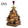 Декоративные Рождественские Украшения для Камина, Елки, Книги, Акриловые Фигурные Подвесные Украшения, Настенные Украшения со Звездой-Верхушкой,