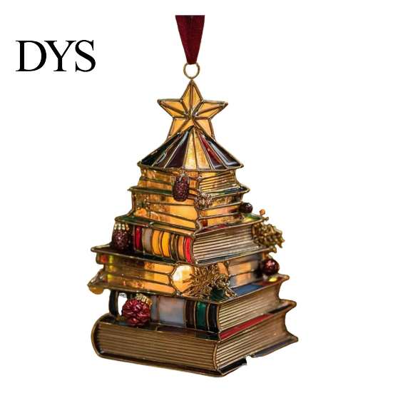 Декоративные Рождественские Украшения для Камина, Елки, Книги, Акриловые Фигурные Подвесные Украшения, Настенные Украшения со Звездой-Верхушкой,
