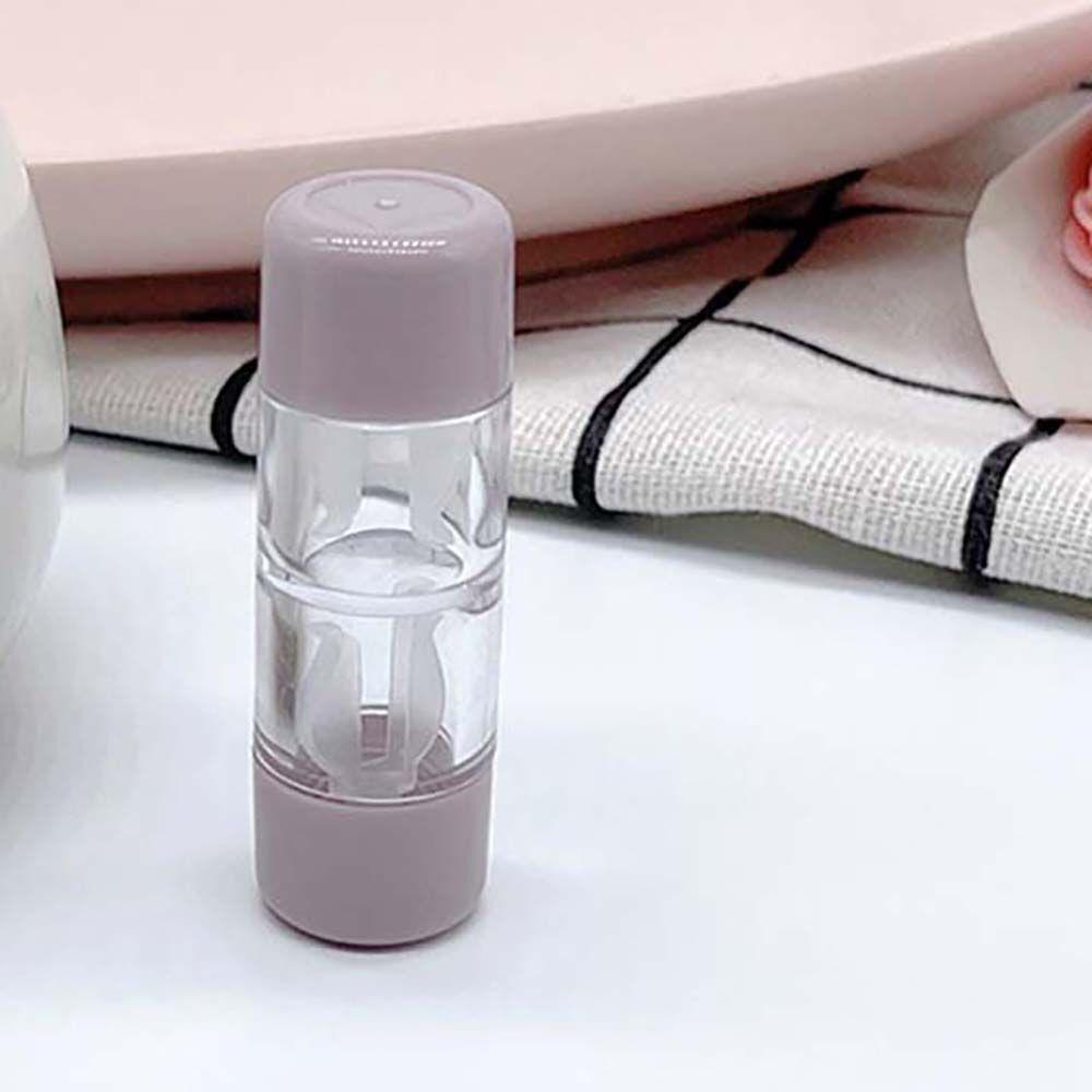 Solid Color Contact Lens Case Cylindrical Eye Care Lenses Box Portable Contact Lens Container