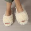 Хлопковые тапочки, зимние длинные меховые тапочки, женские домашние меховые тапочки, новые плюшевые зимние тапочки