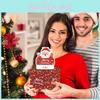 Red Claus Santa Pattern Surprise Gift Box Christmas Decoration Prop Atmosphere