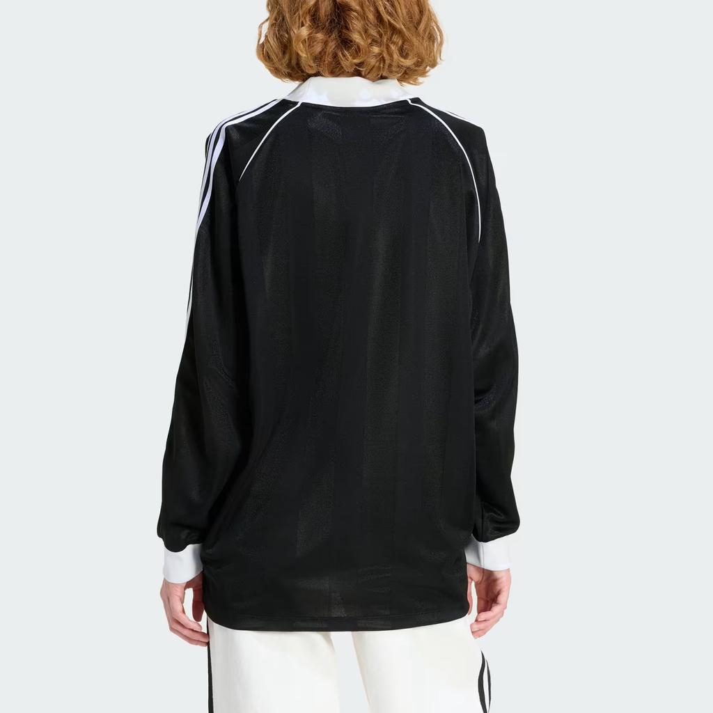 adidas Женский топ с длинным рукавом Originals 3-Stripes Jacquard Черный KD2897