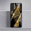 Чехол из стекла Tiger Animal для Samsung Galaxy S22 S20 FE S21 Plus, чехол для телефона S10 5G S9 Note 20 Ultra 10 Lite Shell