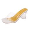 Fashion Women's Fashion Transparent High Heels Women's Sandals Summer Women's Sandals Slippers Fish Mouth Transparent Casual Women Shoes
